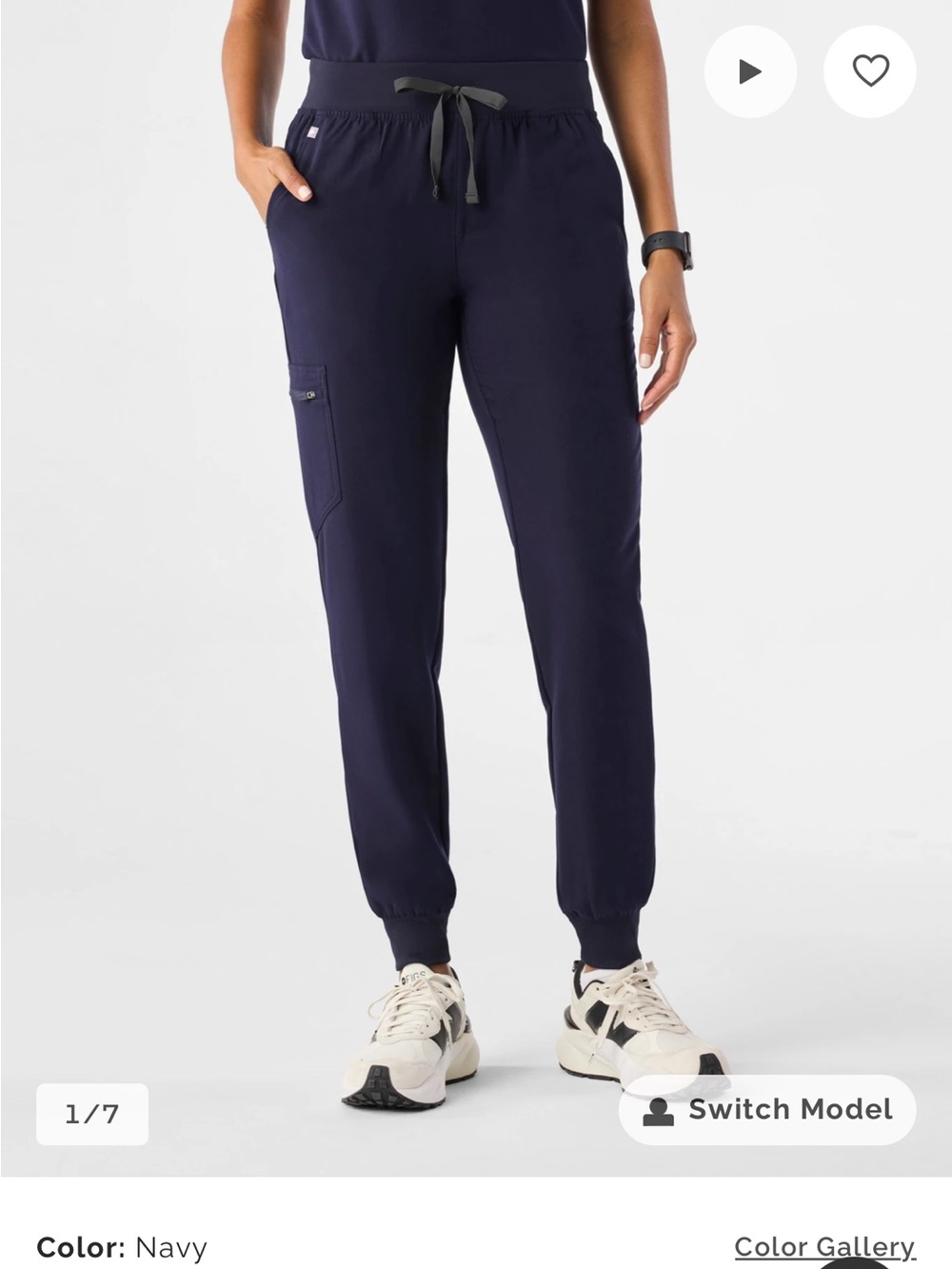 Figs Zamora Scrub Joggers in Navy Size Large Regular